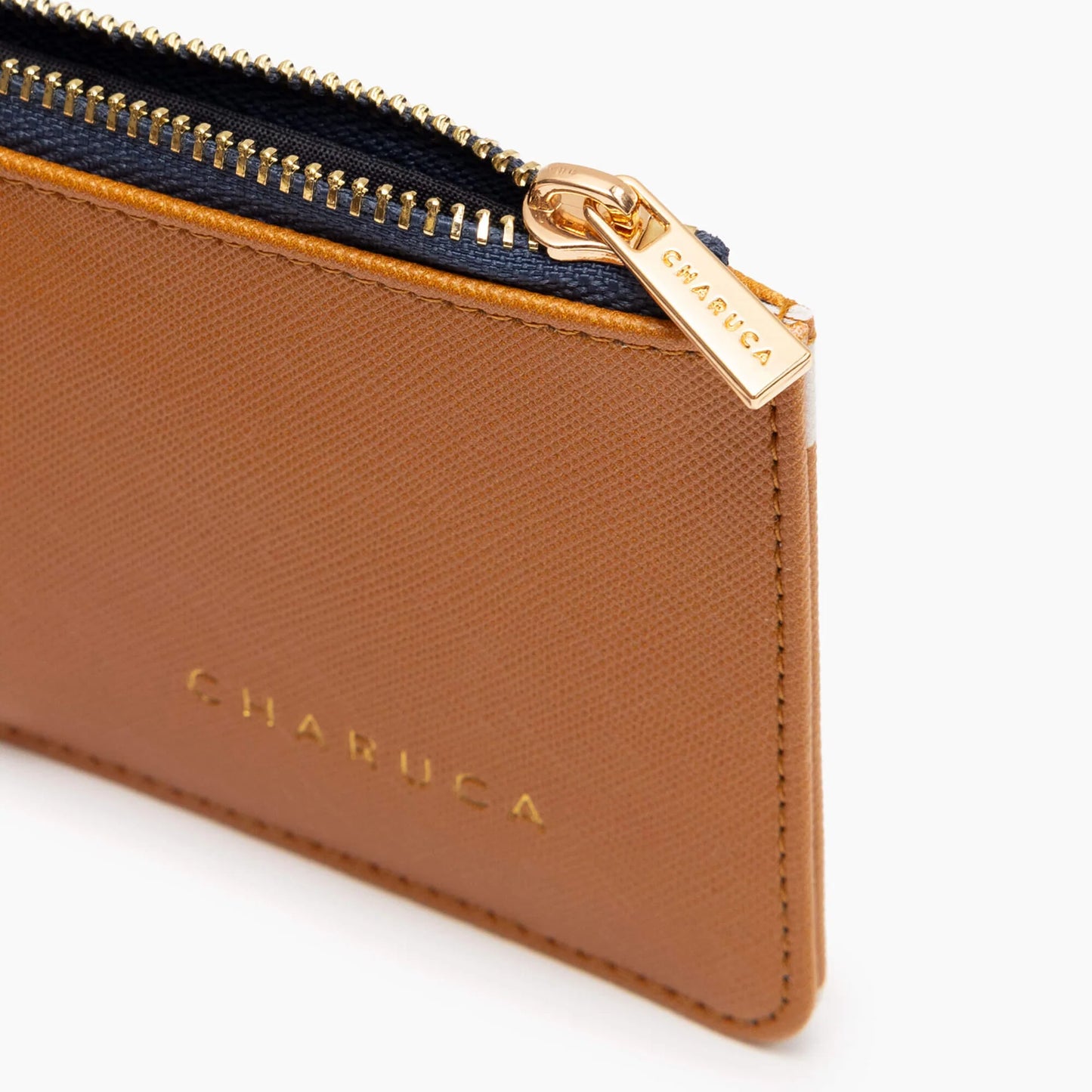 El dinero me ama. Tarjetero monedero. Canela. - CHARUCA