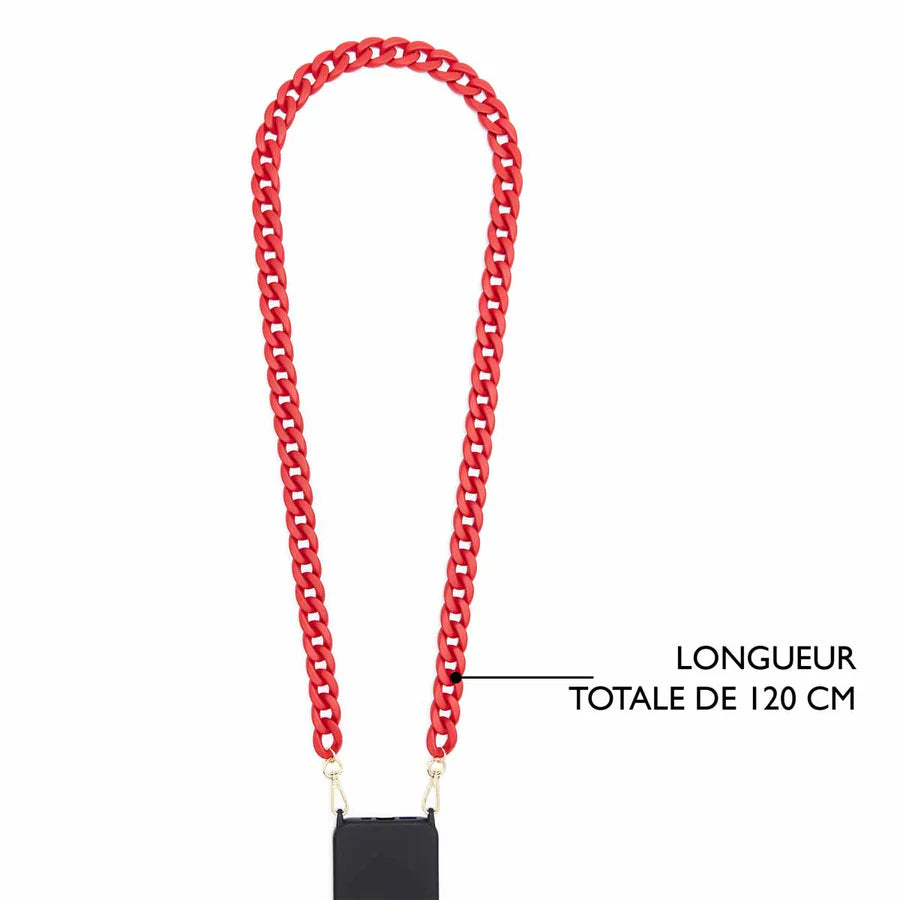 Cadena Para Teléfono LARGA RESINA ROJA- DRAEGER