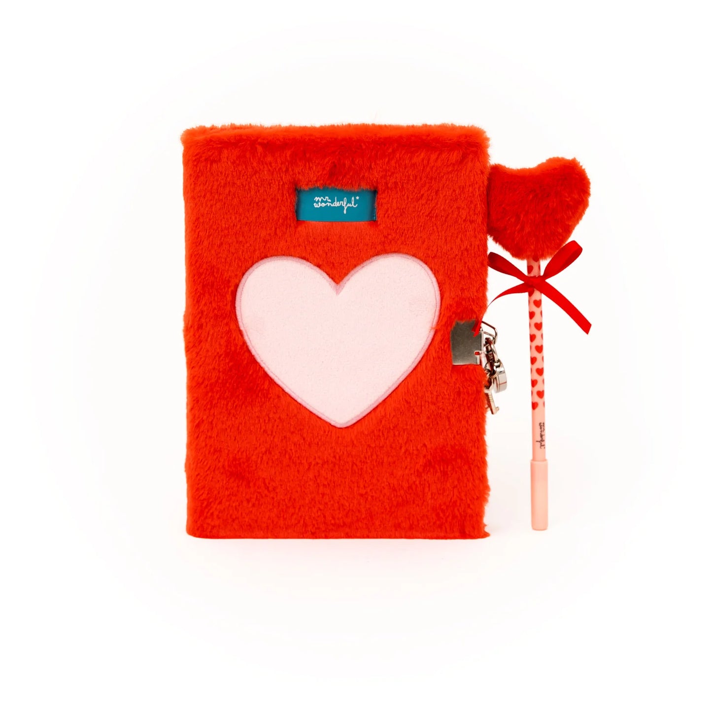 Diario personal + boli - Corazón de peluche -MR WONDERFUL