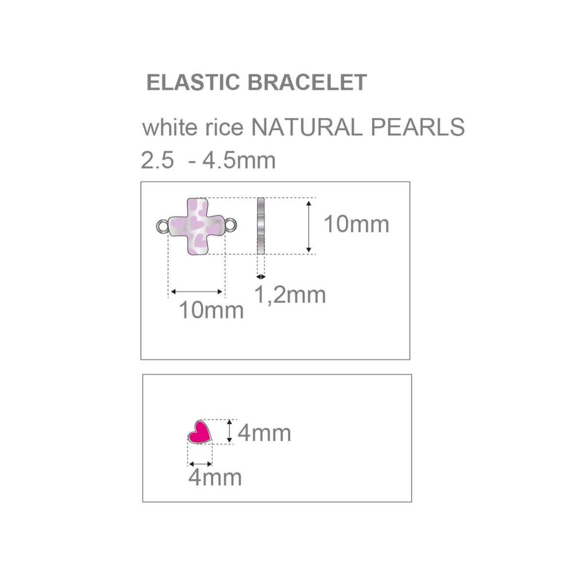 Pulsera PERLAS PENÉLOPE CRUZ CORAZONES LILA - ARP