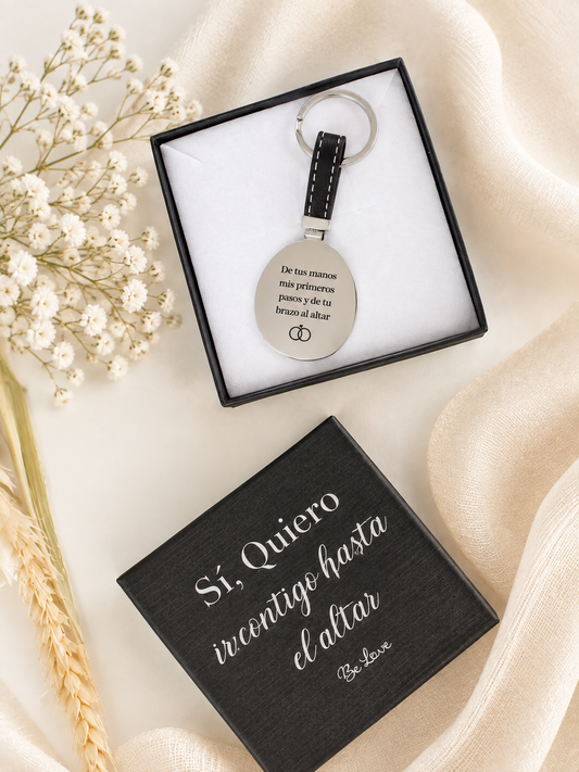 Llavero de acero inoxidable Personalizable Padrino - Be Love