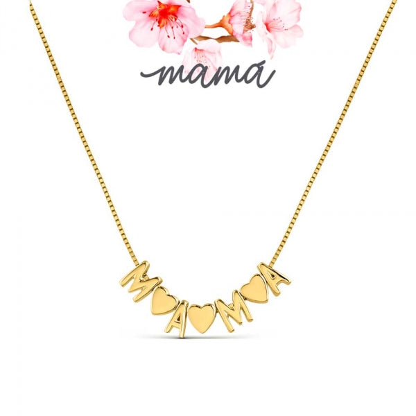 Gargantilla Mamá Cadena Veneciana - Plata y Plata Chapado Oro