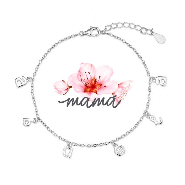 Pulsera Abuela- Plata y Plata Chapado Oro