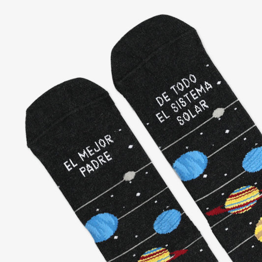 Calcetines "El mejor padre del sistema solar" - UO