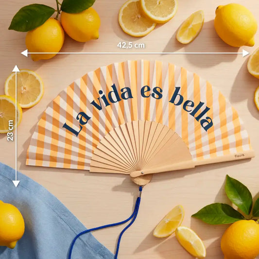 Abanico LA VIDA ES BELLA - Fisura