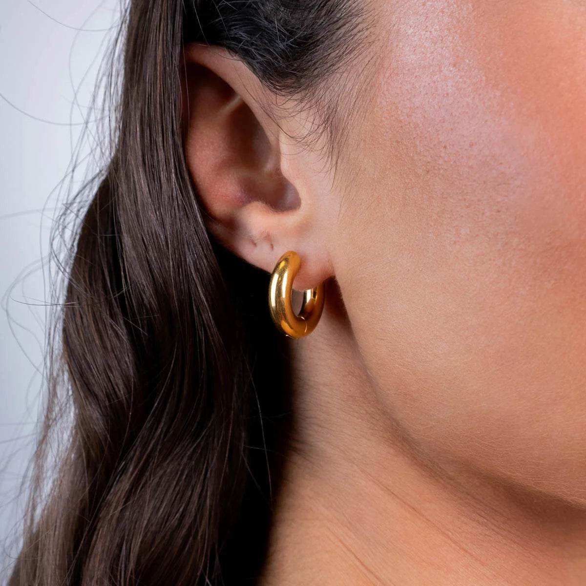 Aros Essentials Tubular Brillo Medianos-Grandes - Anartxy