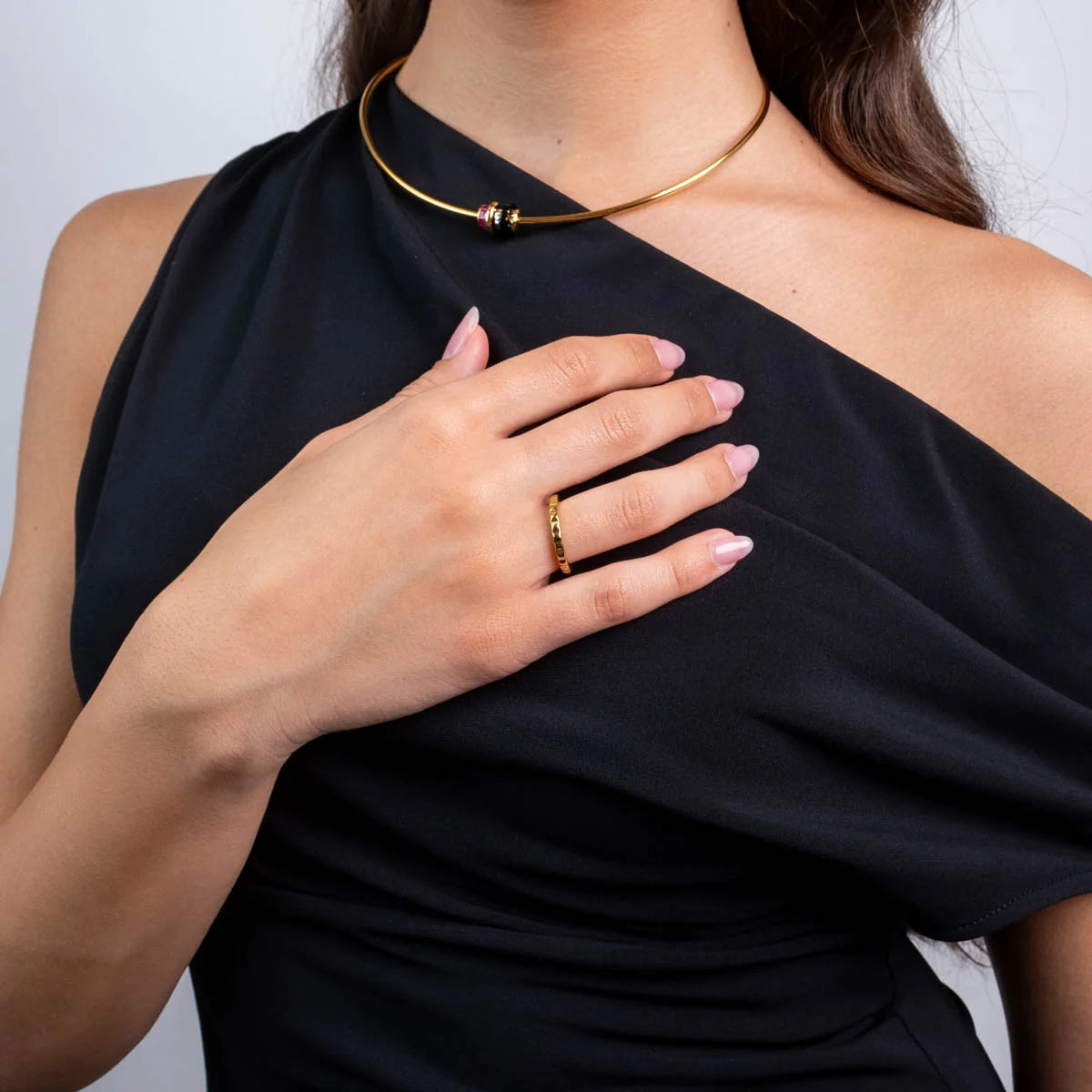 Anillo Vandal solitario textura - ANARTXY