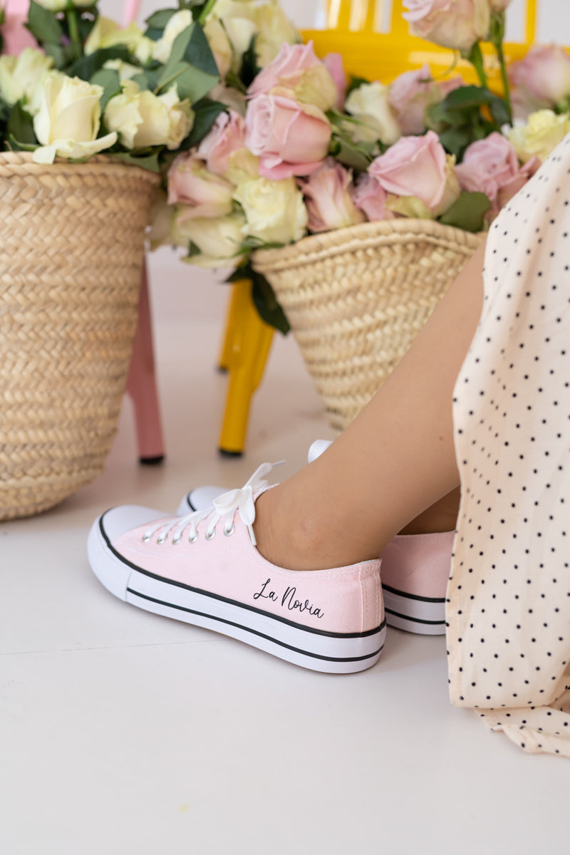 Zapatillas La Novia Color Rosa Personalizables Be Love