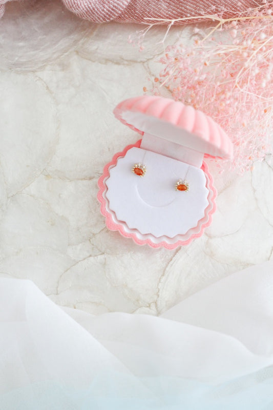 Pendientes Cangrejo Naranja Acero-Be Love