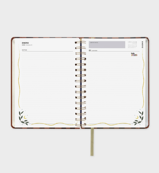 Agenda Anual 2026 "Palm" Día Página - UO