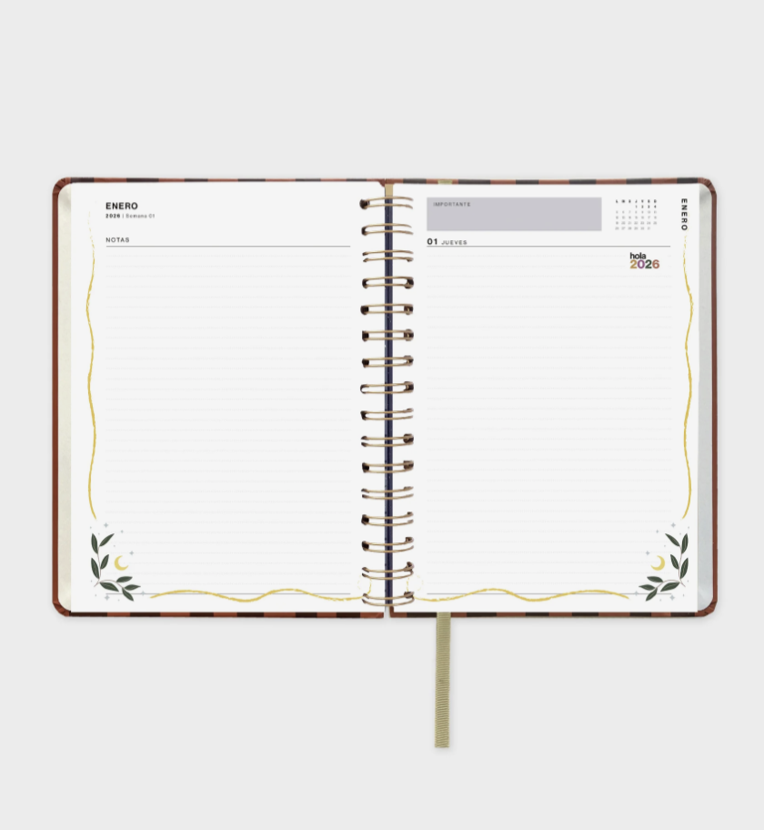 Agenda Anual 2026 "Palm" Día Página - UO