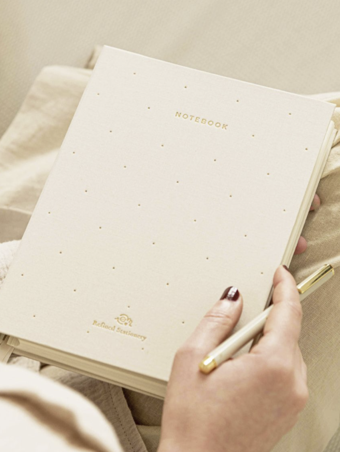 Cuaderno Entelado A5 Arena - THE GREAT MOUSTACHE