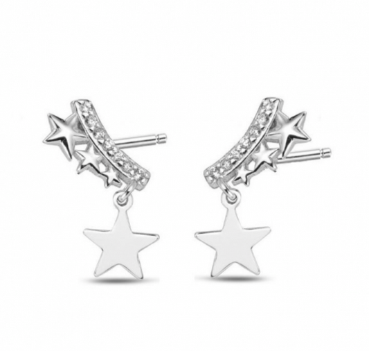 Pendientes Candy Star- Plata