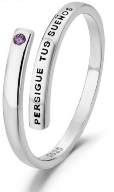 Anillo PERSIGUE TUS SUEÑOS-Plata