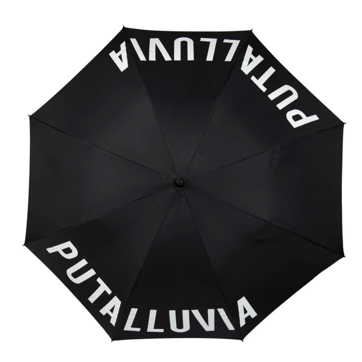 Paraguas "Puta Lluvia" Negro-Fisura