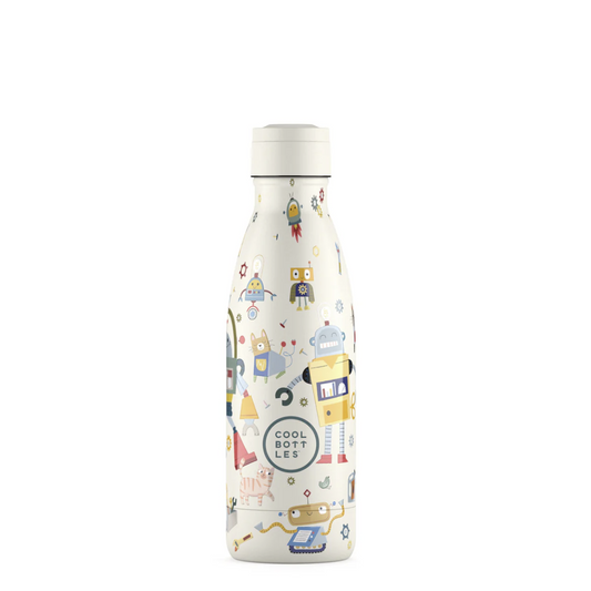 Botella Térmica Infantil de Acero Inoxidable MESSY ROBOTS 350ml - COOL BOTTLES