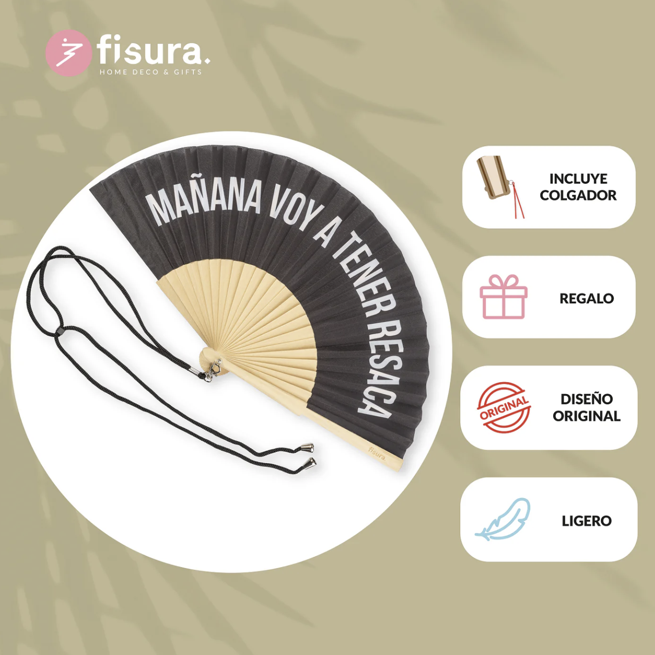 Abanico MAÑANA VOY A TENER RESACA - Fisura