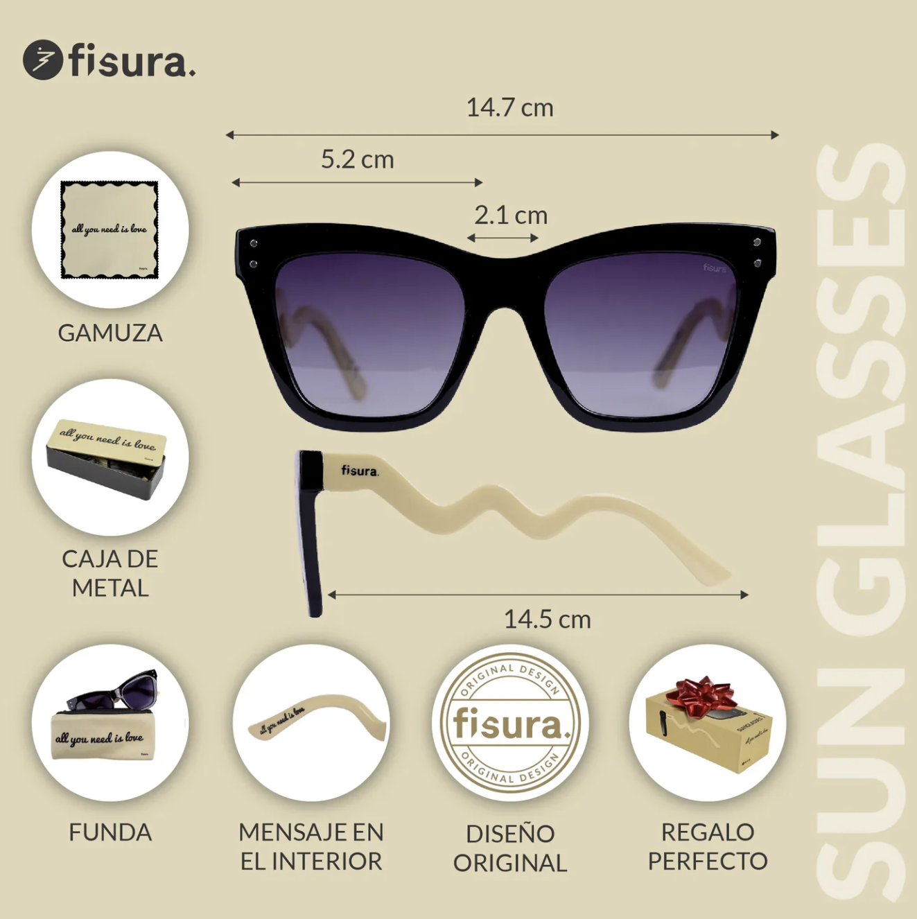 Gafas de sol ALL YOU NEED IS LOVE - Fisura