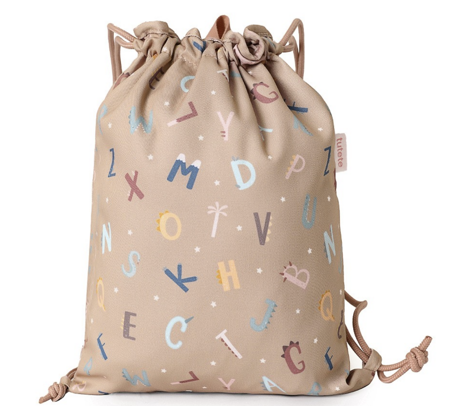Mochila Saco Tela Letter - TUTETE