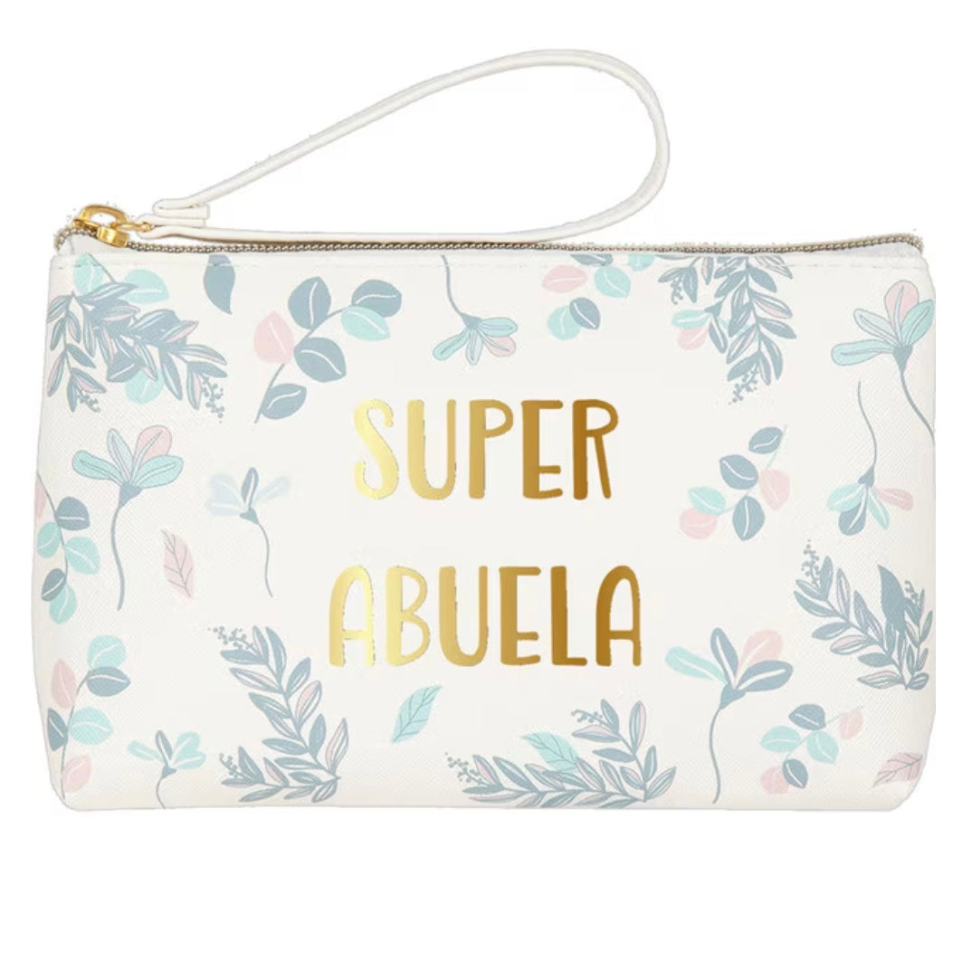 Portatodo Grande con Cremallera SÚPER ABUELA Blanco - DRAEGER