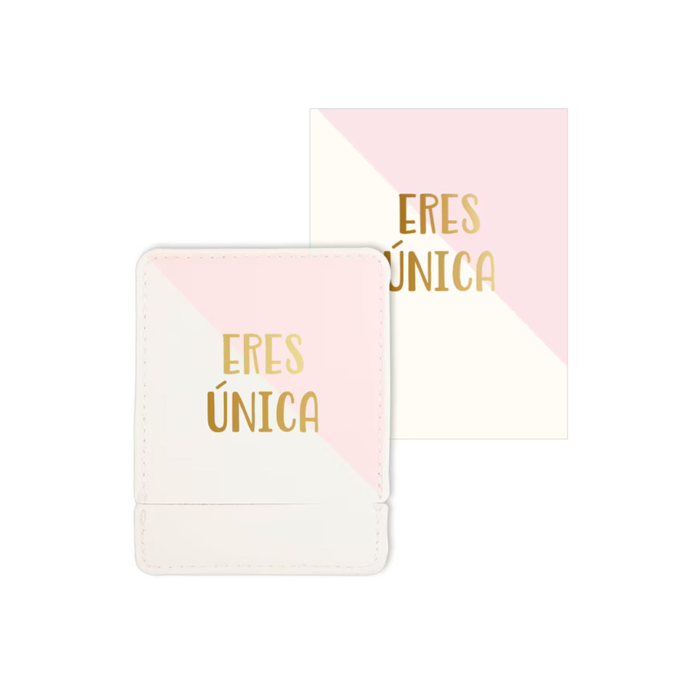Tarjeta Espejo ERES ÚNICA Blanco y Rosa - DRAEGER