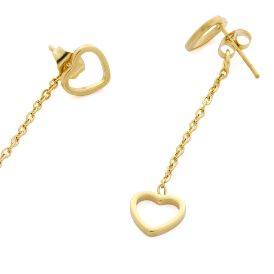 PENDIENTE LUX CORAZON DORADO - Alexah