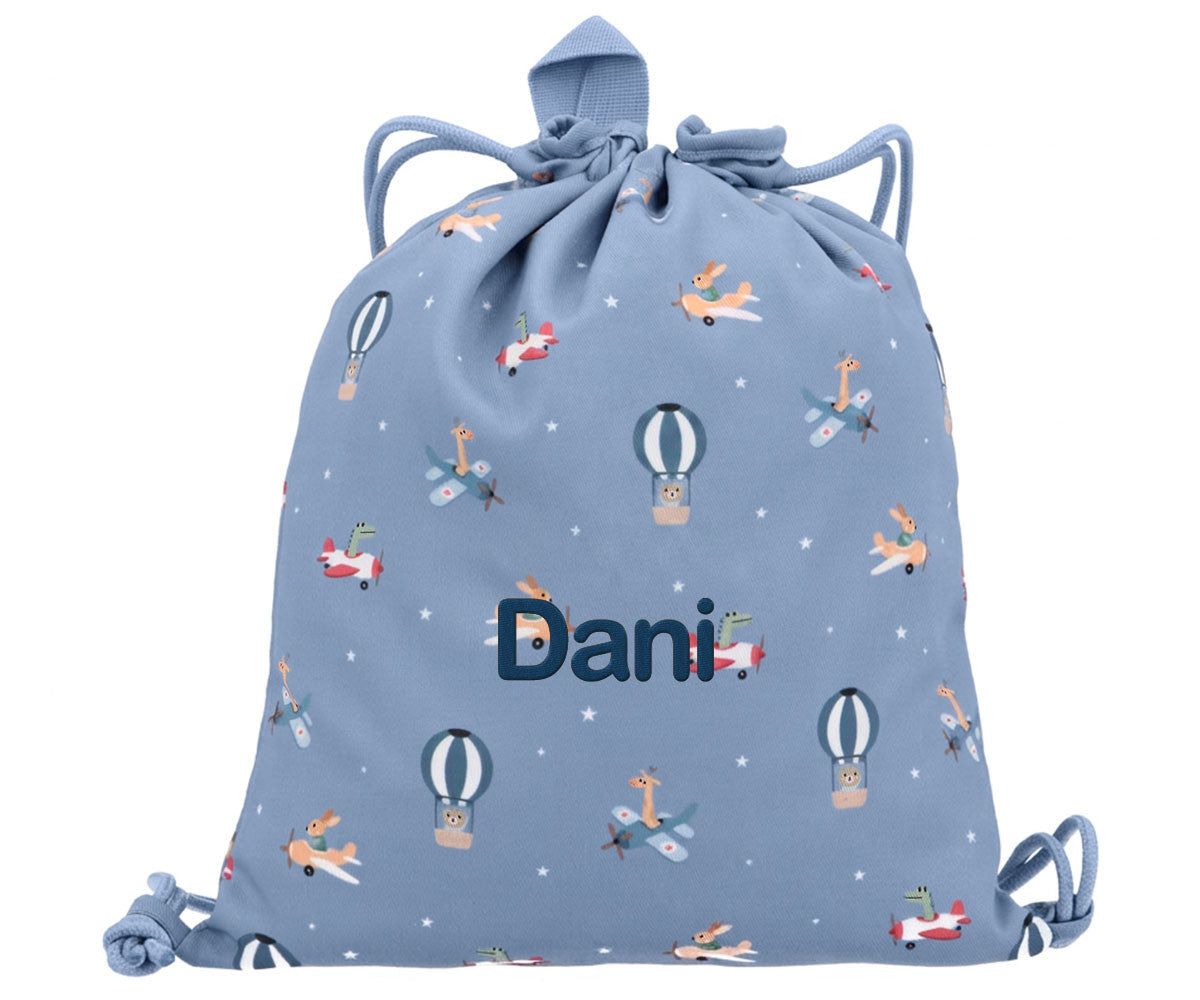 Mochila Saco Tela Planes Personalizable