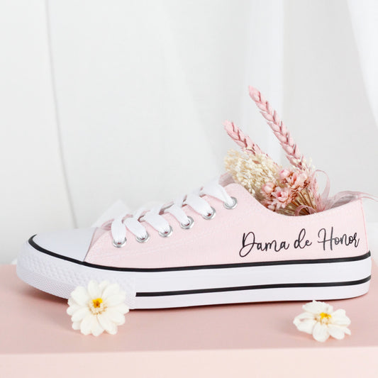 Zapatillas Dama de Honor Rosa- Personalizables