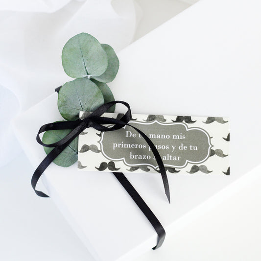 KIT PADRINO "DE TU MANO MIS PRIMEROS PASOS Y DE TU BRAZO AL ALTAR" - Be Love