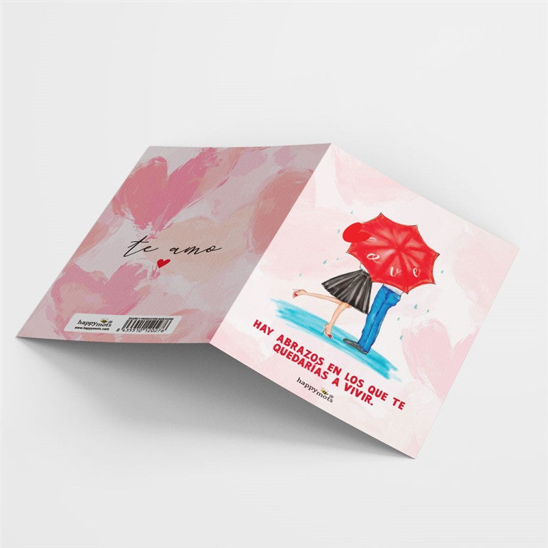 Postal: Hay abrazos en los que te quedarias a vivir - HAPPY MOTS