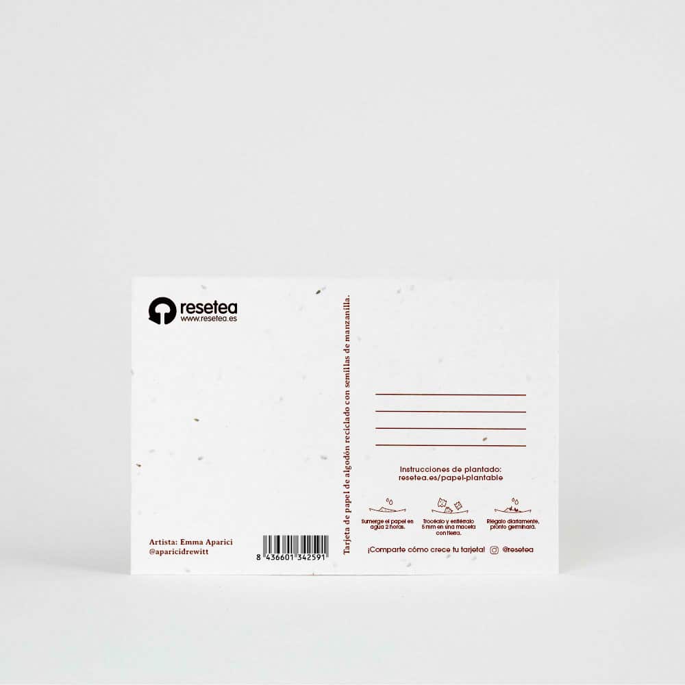 Postal Plantable Love is in the Earth-Resetea