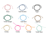 Pulsera Macramé con Inicial de Plata, Personalizada por detrás-Be Love