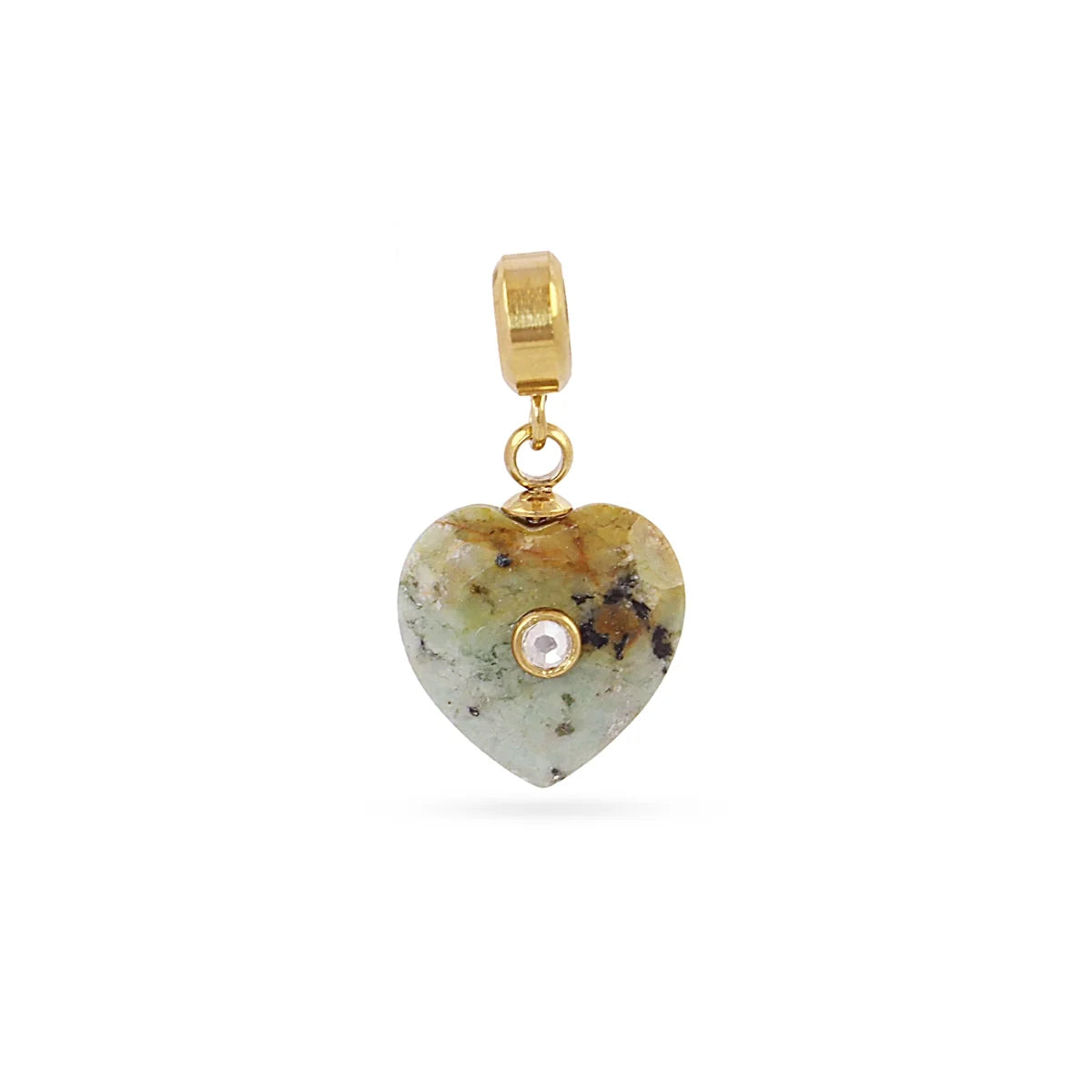 Charm Corazón Piedra Circonita - Anartxy