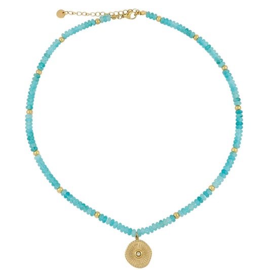 Collar Piedra Aqua- Be Love
