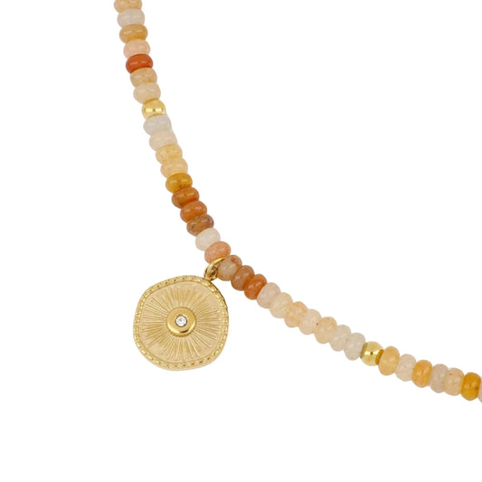 Collar Ágata Naranja Piedras Naturales- Be Love