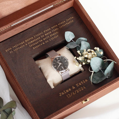 Caja de Madera Personalizada para Reloj- Be Love