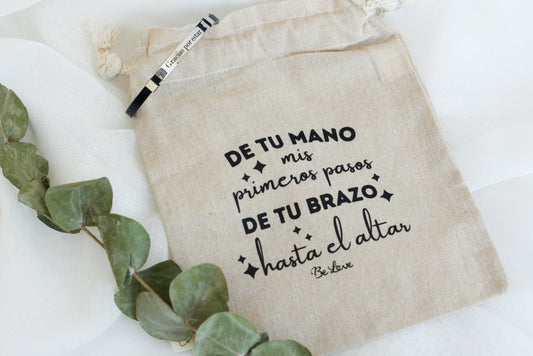 Pulsera Cuero y Acero, De tus manos mis primeros pasos y de tu brazo hasta el altar- Be Love