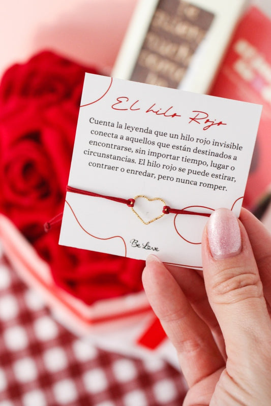 Pulsera Hilo Rojo- Plata Primera Ley- Be Love