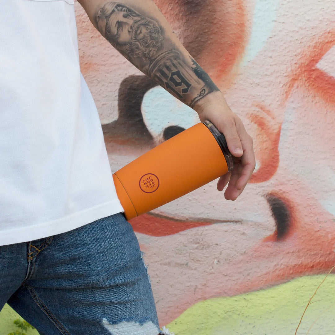 Vaso Térmico Tumbler de Acero Inoxidable VIVID ORANGE 550ml - COOL BOTTLES