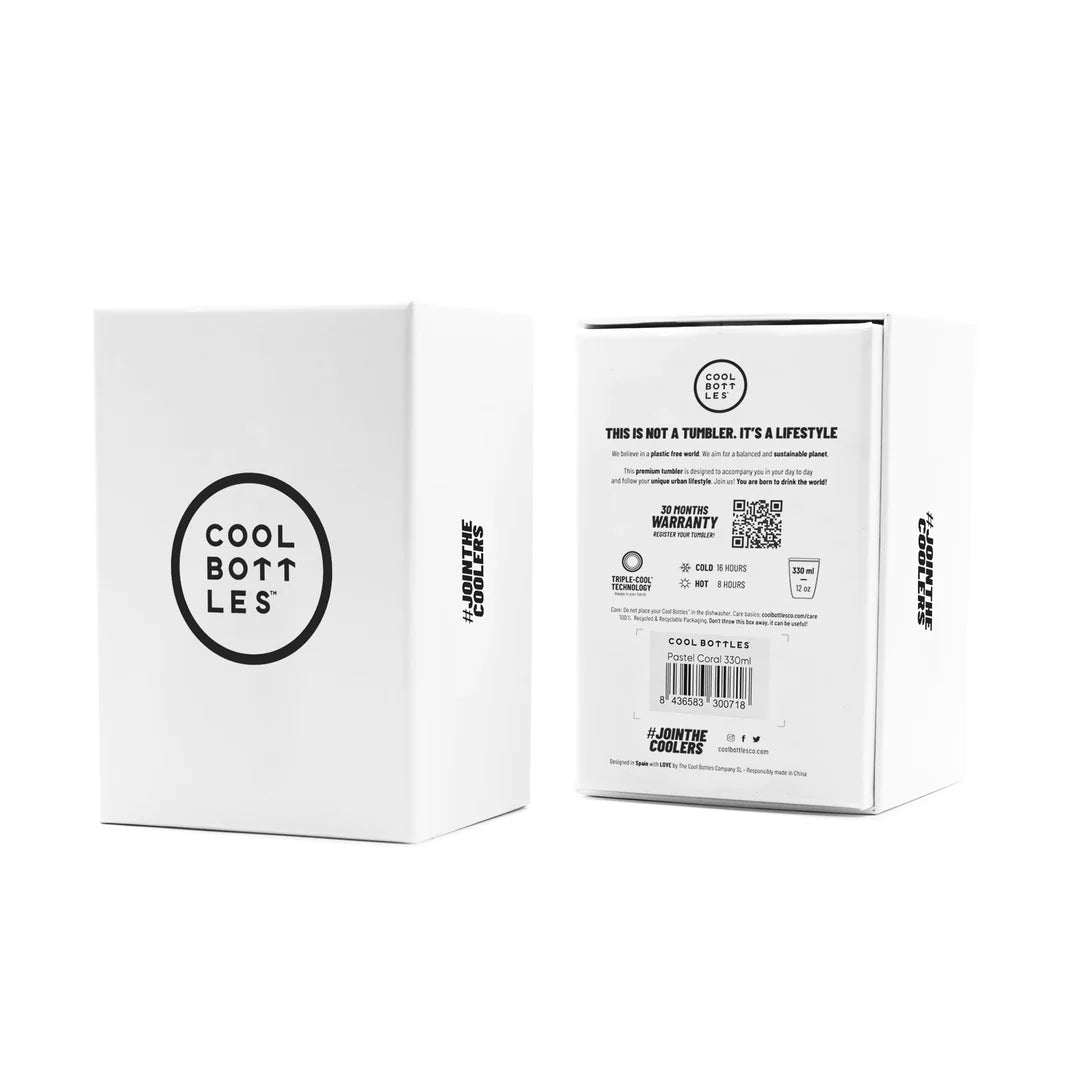 Vaso Térmico Tumbler de Acero Inoxidable MONO WHITE 330ml - COOL BOTTLES