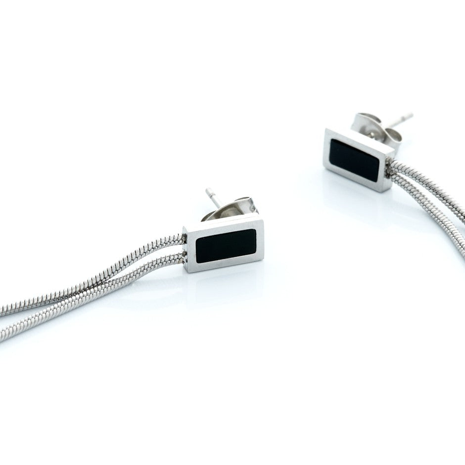 PENDIENTE BLANES PLATEADO - Alexah