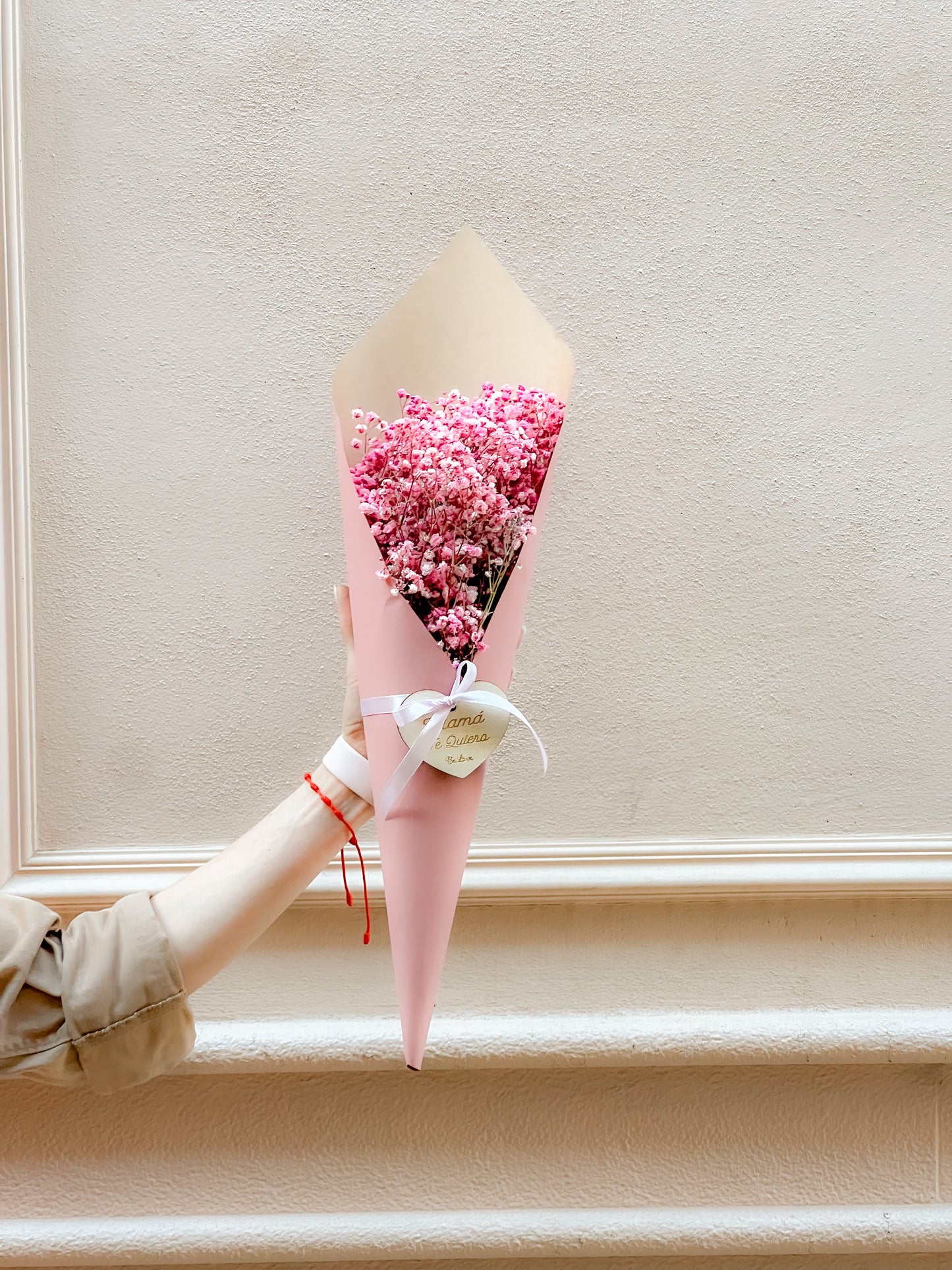 Paniculata preservada Rosa -Mamá Te Quiero