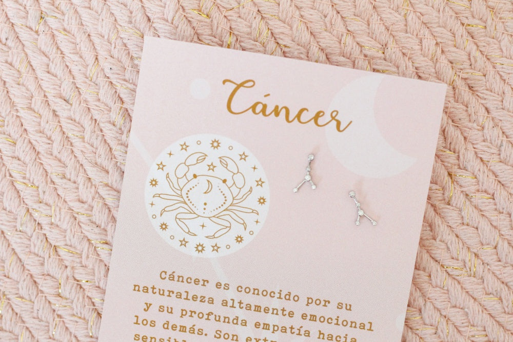 Pendientes Constelación Horóscopo Cáncer- Plata de Ley- Be Love