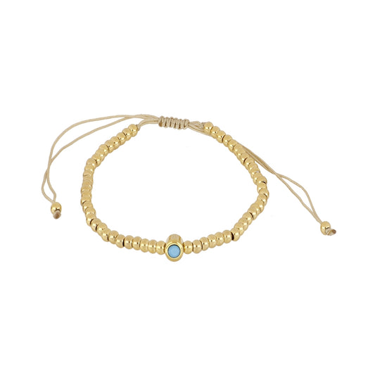 Pulsera Macramé Acero y Circonita- Be Love