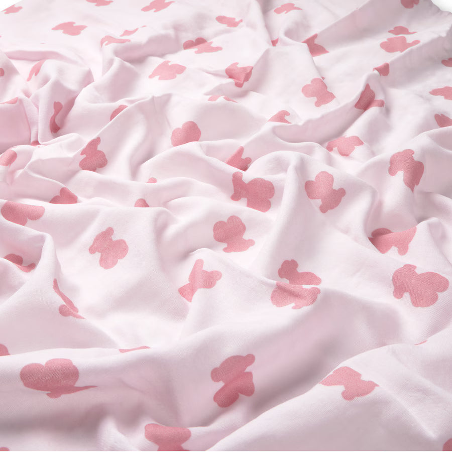 Muselina de algodón 98x118 cm Tous Baby con osos ROSA2