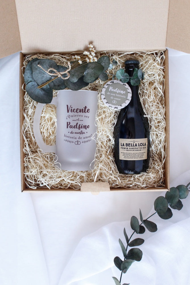 KIT DE CERVEZA ¿QUIERES SER EL PADRINO DE NUESTRA HISTORIA DE AMOR?- Be Love