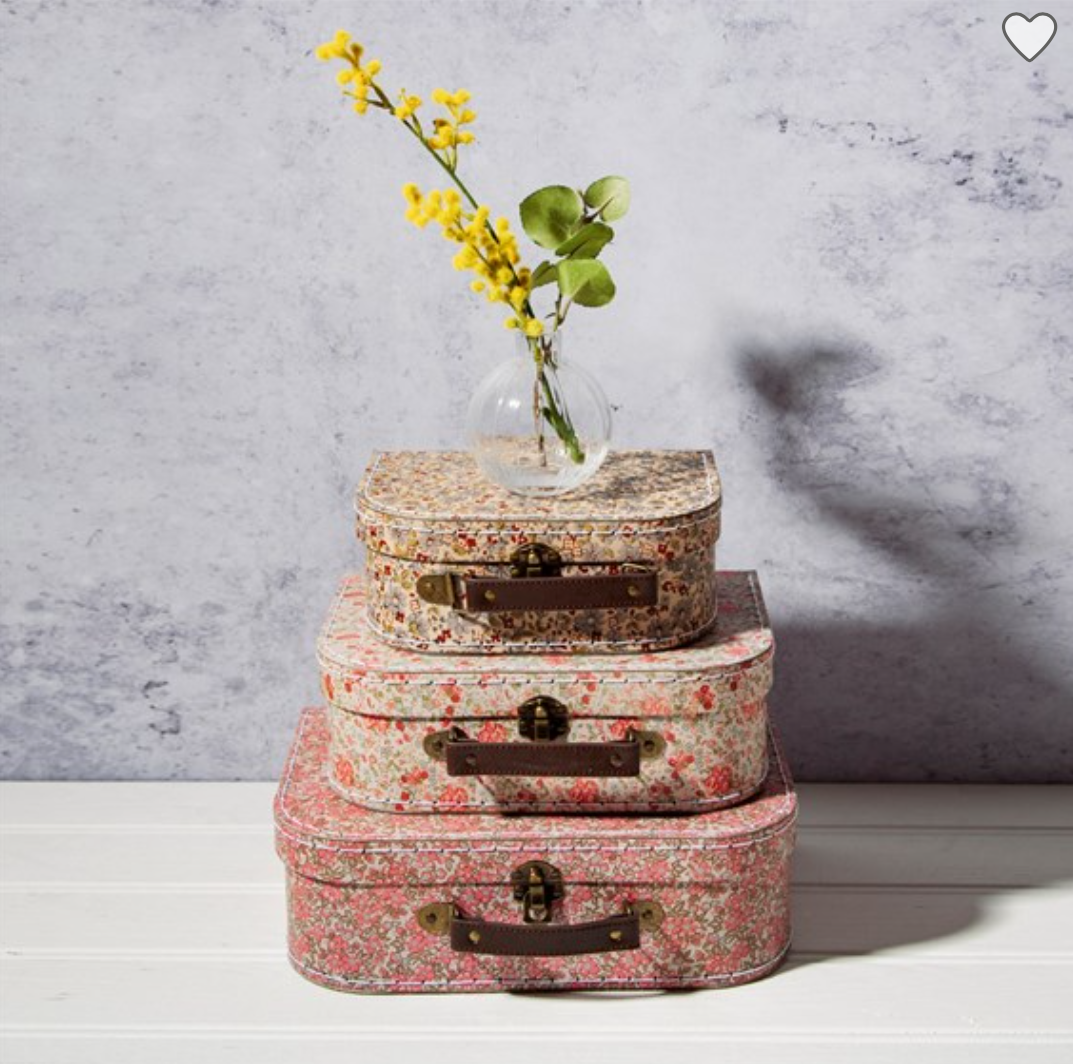 Maleta VINTAGE FLORAR Suitcase- Sass & Belle