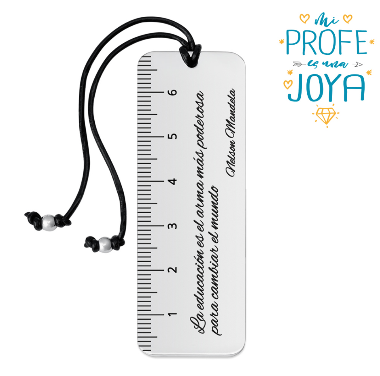 Marcapáginas de acero Regla Profe