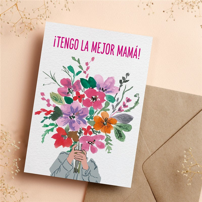 Postal: TENGO LA MEJOR MAMÁ- Happymots