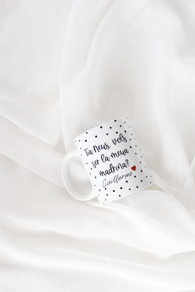 TAZA PERSONALIZADA MADRINA DE BAUTIZO LUNARES-Be Love